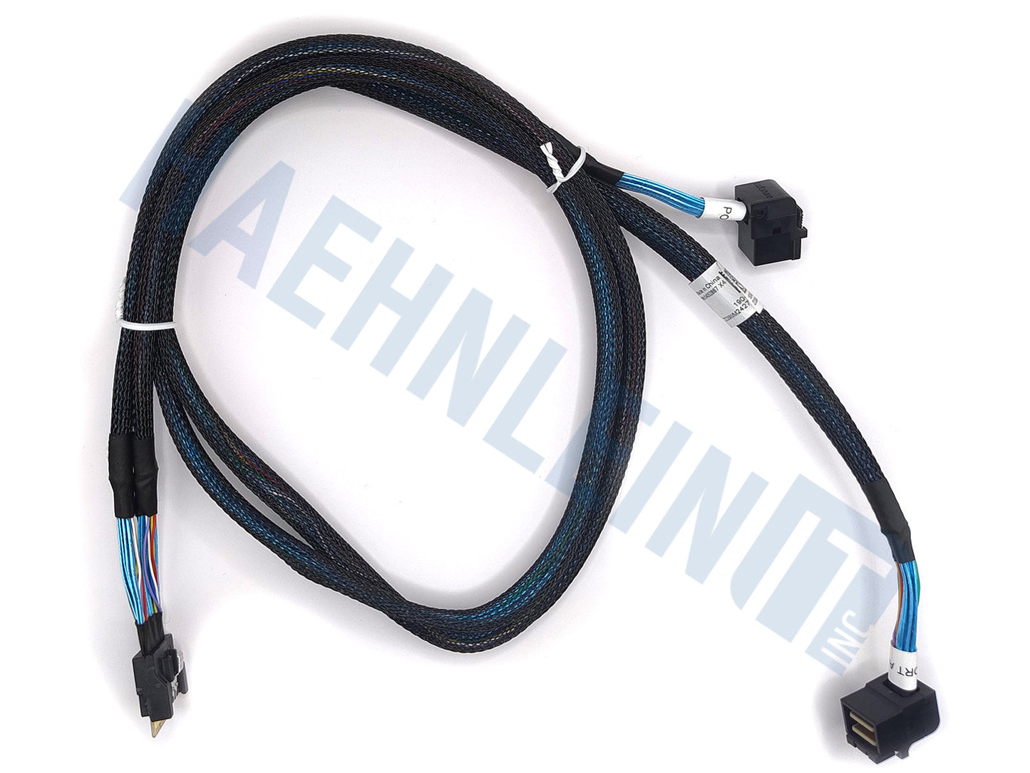 Dual miniSAS adapter 1x SFF-8654 to 2x SFF-8643 2.6ft controller to backplane