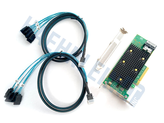 Broadcom LSI 9400-8i SATA SAS Host Bus Adapter HBA 12G P24 IT-Mode + 2 cables