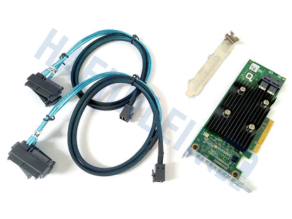 Dell Perc HBA330 SATA / SAS HBA Controller IT-Mode 12Gb PCIe x8 + 2 SAS Cables