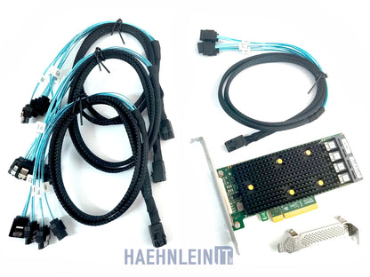 Lenovo 430-16i / Broadcom 9400-16i SATA SAS HBA Controller 12G IT-Mode + cables