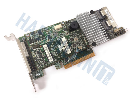 A Broadcom / LSI 9271-8i RAID controller with a silver heatsink, green circuit board, shown on a white background with a faint HaehnleinIT Inc watermark.