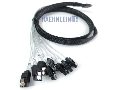 SlimSAS SFF-8654 to 8x SATA Adapter Breakout Cable 1m 3.2ft 24Gbps Slim-SAS OEM