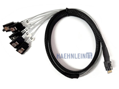 SlimSAS SFF-8654 to 8x SATA Adapter Breakout Cable 1m 3.2ft 24Gbps Slim-SAS OEM
