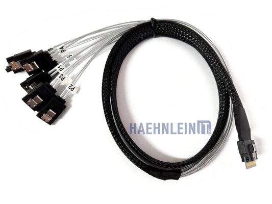 SlimSAS SFF-8654 to 8x SATA Adapter Breakout Cable 1m 3.2ft 24Gbps Slim-SAS OEM
